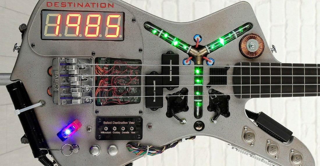 Sweet: A Back To The Future Time Traveling DeLorean Inspired Bass Guitar