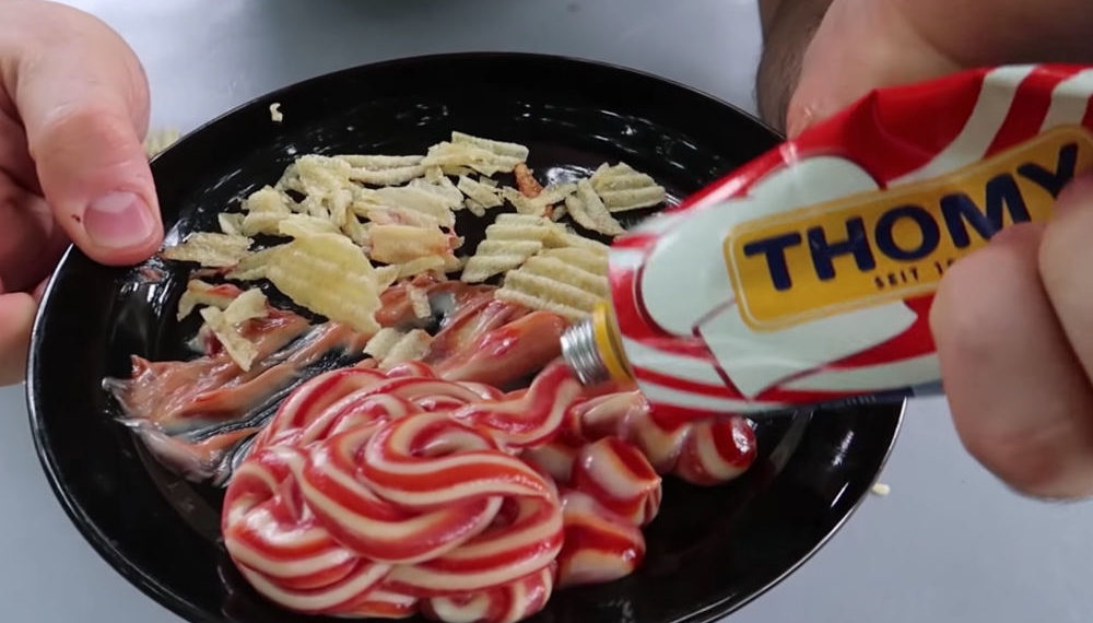 Mmmm: A Striped Ketchup And Mayo Mix Dispensed In A Toothpaste Tube