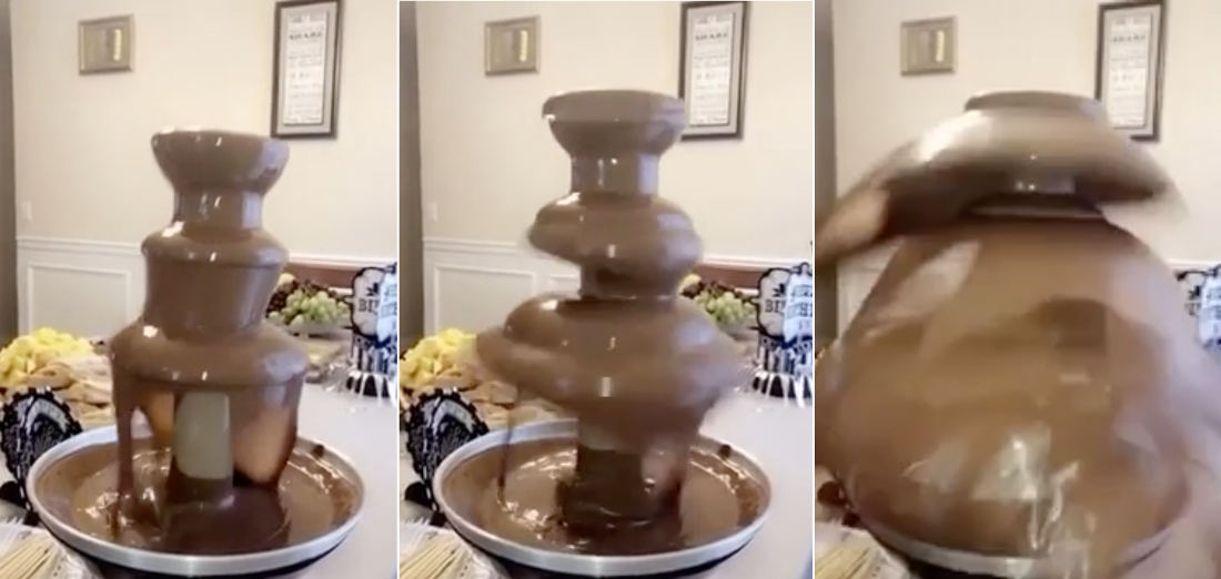 Yikes!: Chocolate Fountain Activates Attack Mode