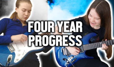Girl Documents Her Learning To Play Electric Guitar Progress Monthly For Four Years