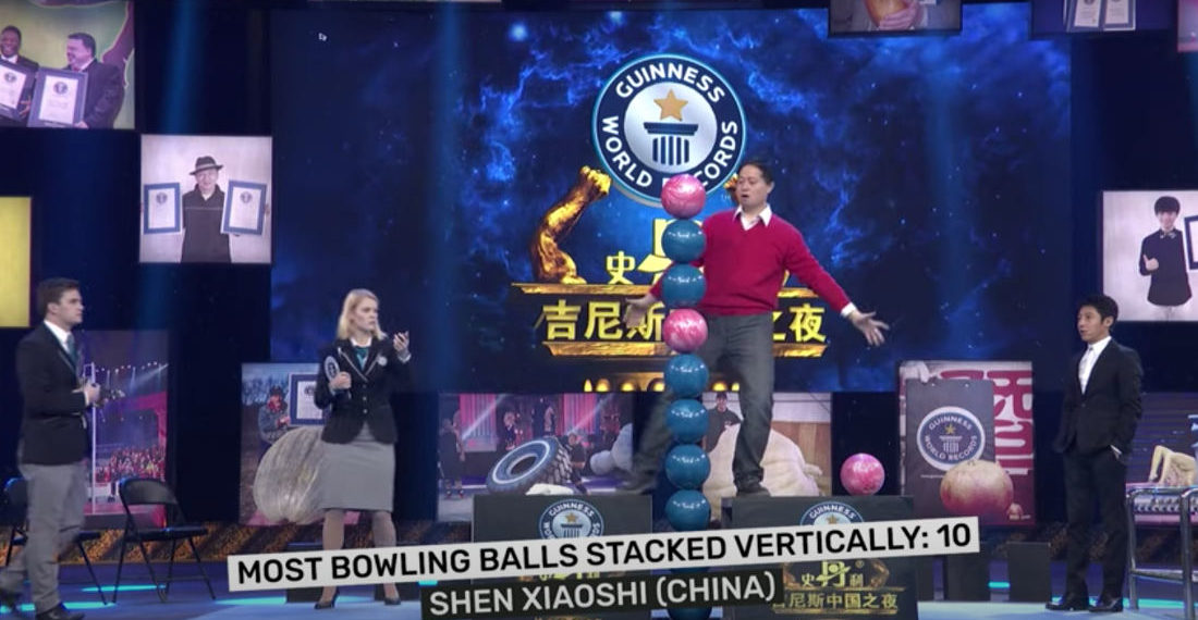Setting The World Record For Most Bowling Balls Stacked Vertically