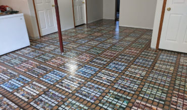 Couple Covers Basement Floor In Magic: The Gathering Cards