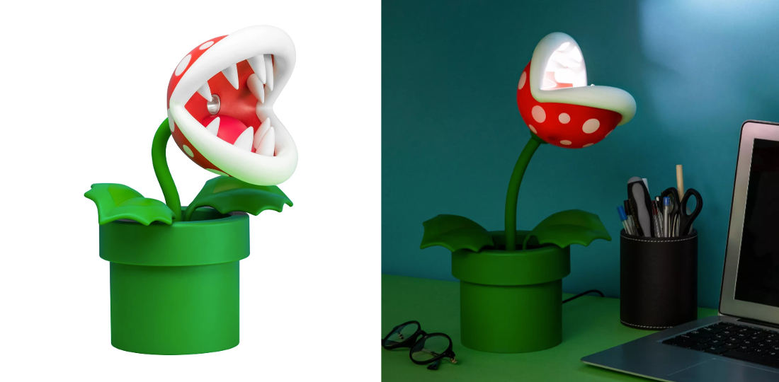 Posable Super Mario Piranha Plant Desk Lamp