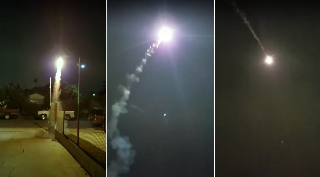 What The?: Videos Of 'Strobe Rocket' Fireworks Being Launched - borninspace