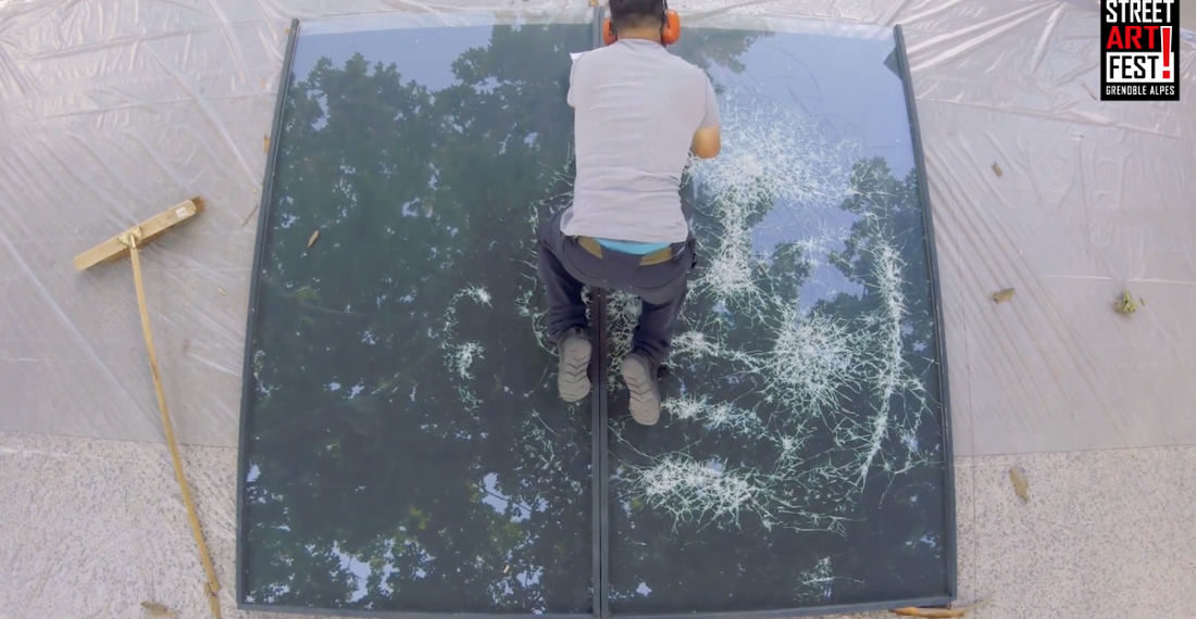 Artist Uses A Hammer To Create Impressive Broken Glass Portraits