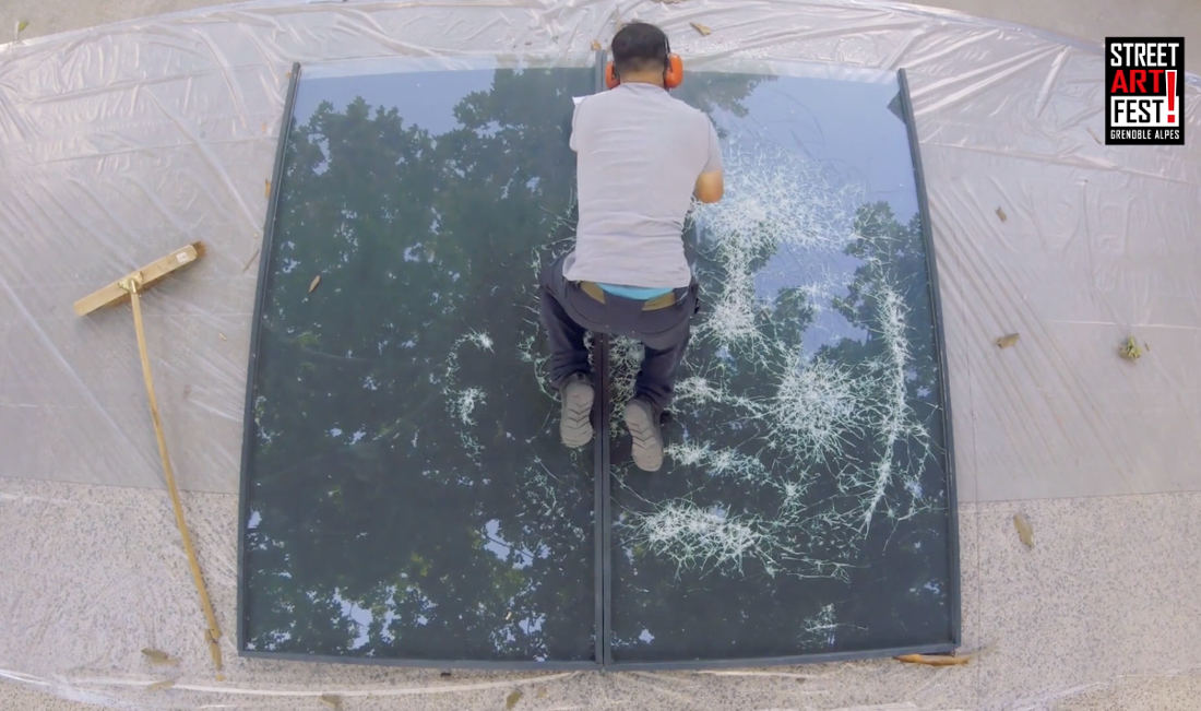 Artist Uses A Hammer To Create Impressive Broken Glass Portraits