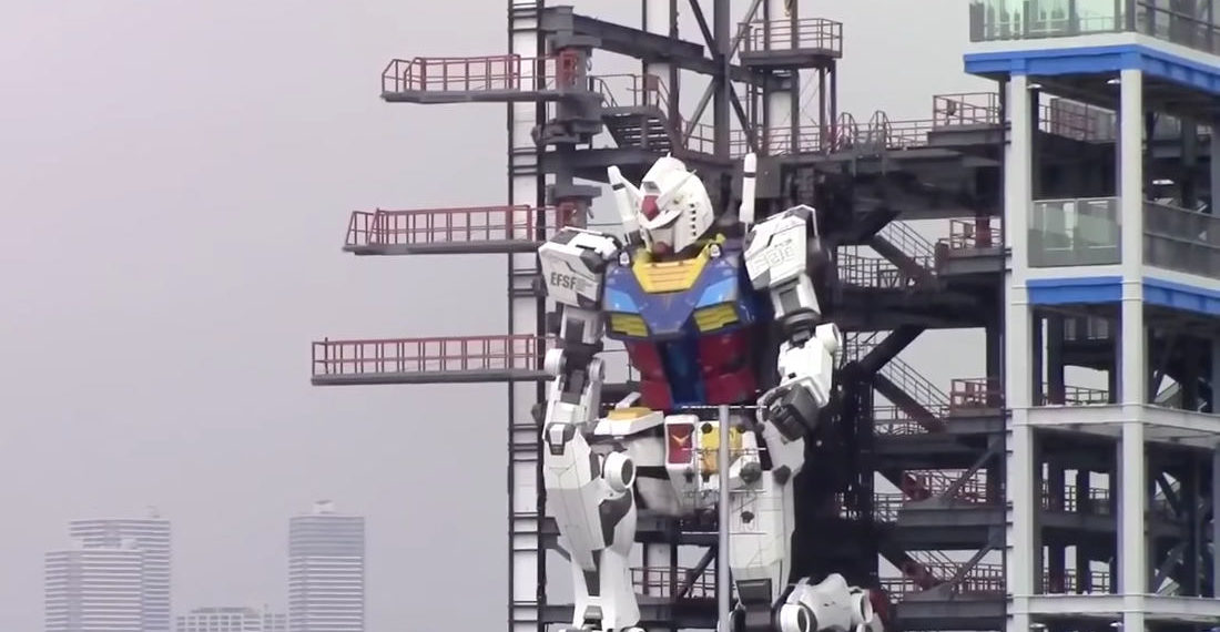 Video Of Japan’s Giant Gundam Robot Walking, Kneeling