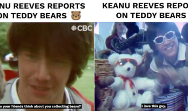 Keanu Reeves Reporting From The First Canadian International Teddy Bear Convention In 1984