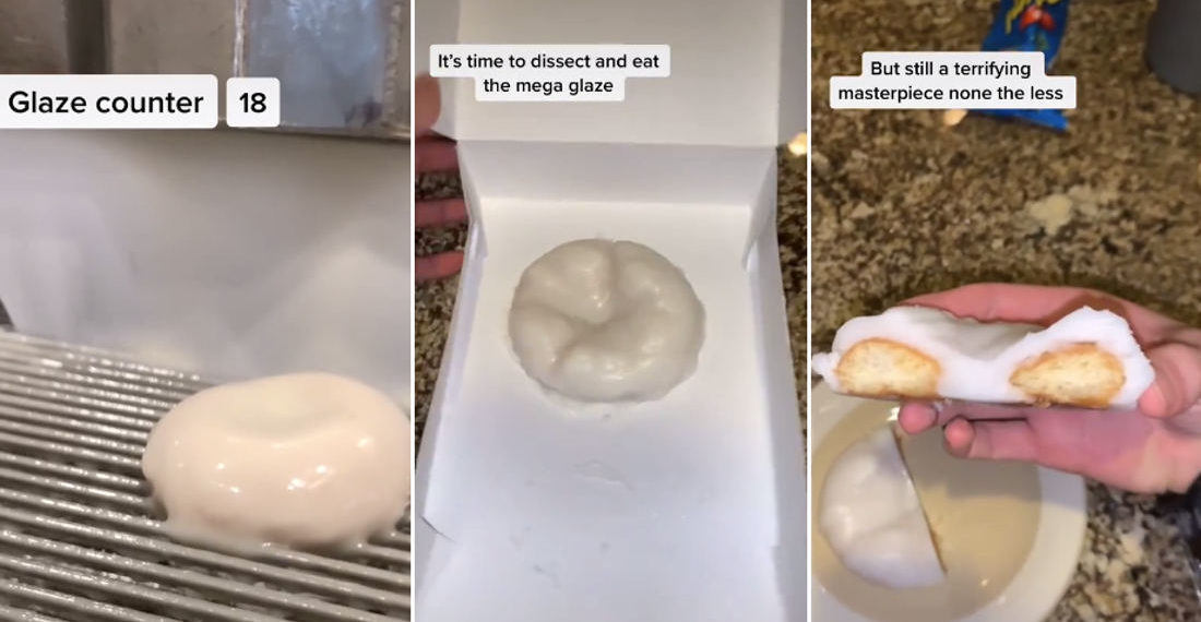 Krispy Kreme Employees Send Single Donut Through Glaze Waterfall 25 Times