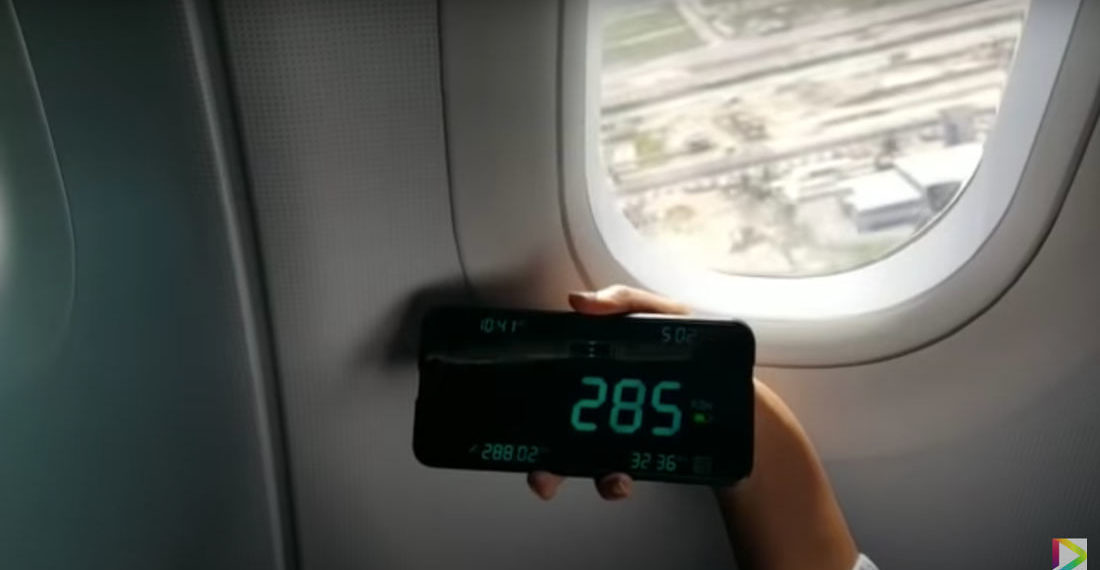 The Changing Speed Of An Airbus A320 As It Takes Off
