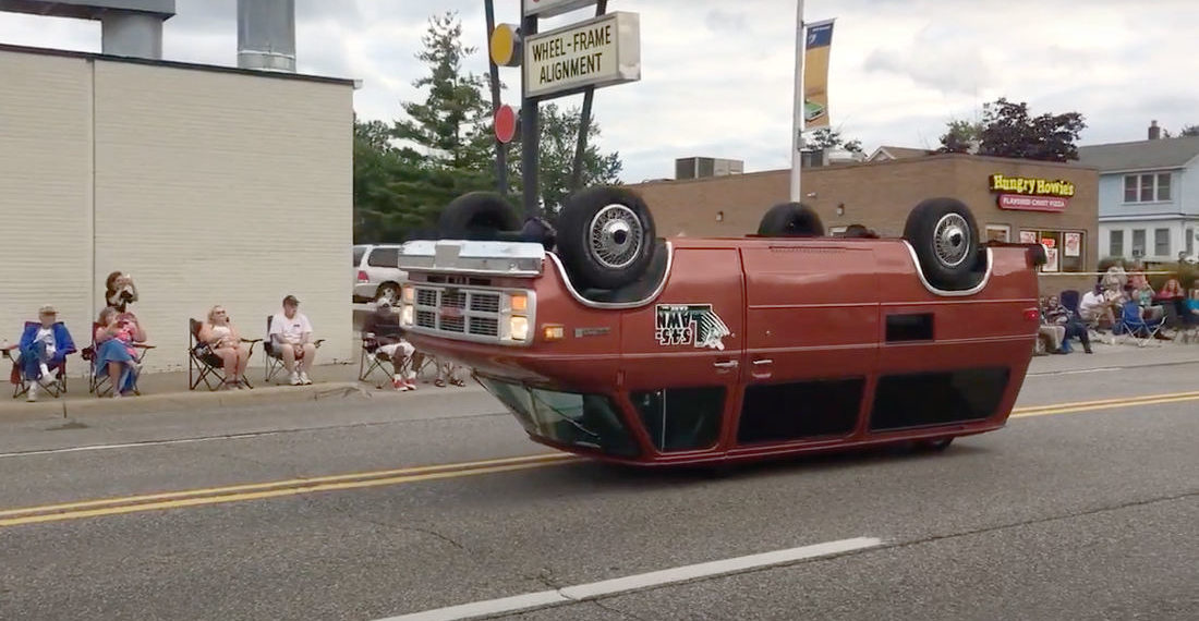 Ultra Customized Van That Appears To Drive Upside Down And Backwards