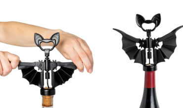 Vino, A Corkscrew That Looks Like A Bat  With Wings That Move As A Bottle Is Opened