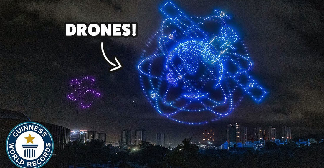 3,051 Unmanned Deathcopters: The World’s Largest Drone Light Show