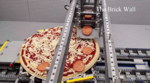 Guy Builds LEGO Assembly Line That Adds All The Ingredients To A Pizza