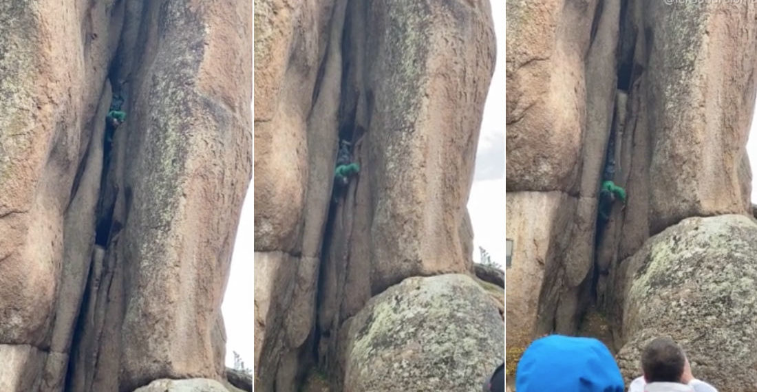 Holy Smokes: 70-Year Old Climber Casually Supermans Down Crevasse With No Rope