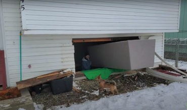 Man Removes Entire Double Window Frame To Fit Couch In Basement