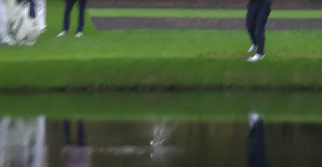 Golfer Skips Ball Across Water For Hole-In-One During Masters Practice