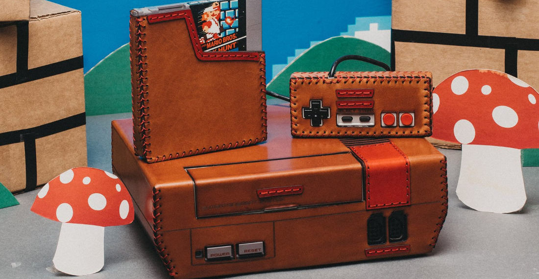 A Beautiful One-Of-A-Kind Leather-Wrapped Nintendo Entertainment System