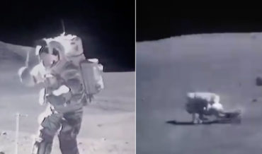 Sped Up Footage Of Astronauts On The Moon