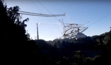 Control Tower And Drone View Of The Arecibo Telescope Collapse