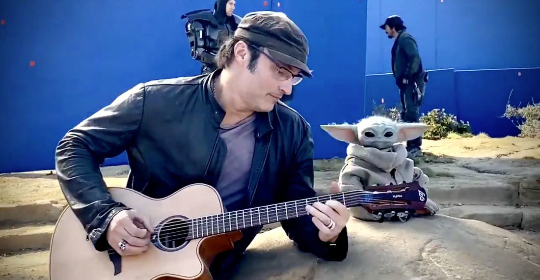 Baby Yoda Dances As Mandalorian Director Robert Rodriguez Plays Guitar On Set