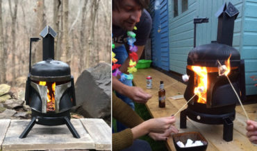 It Was Only A Matter Of Time: A Boba Fett Helmet Fire Pit