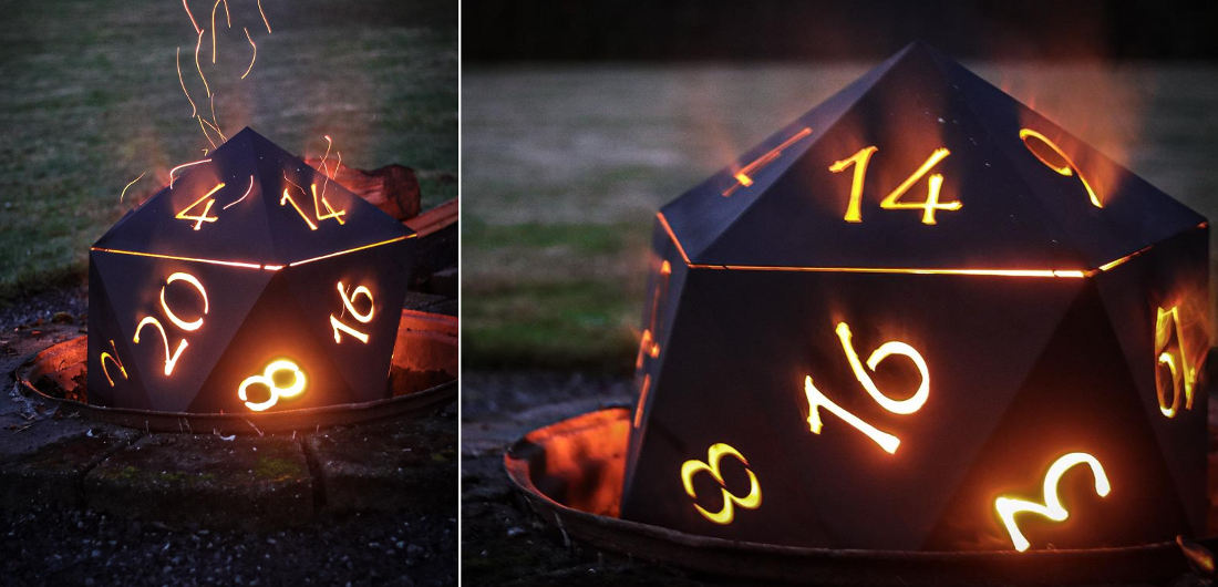 Roll To See Who Catches Fire: A D20 Fire Pit