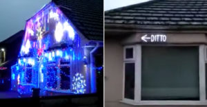 Classic: The Ol' 'Ditto' Christmas Lights Next To An Overexuberant Neighbor's House