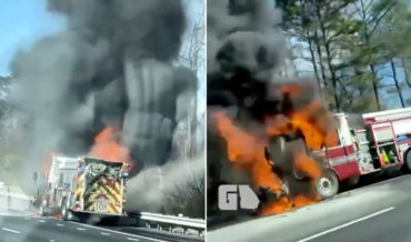 Goodbye, 2020: Firetruck Burning On The Side of The Highway