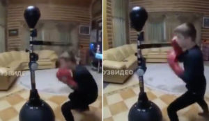 Holy Smokes!: Kid's Very Impressive Boxing Workout With Swinging Reflex Arm