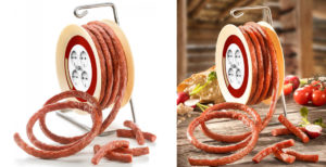 11.5-Foot Salami Sold On Rotating Drum Like A Garden Hose