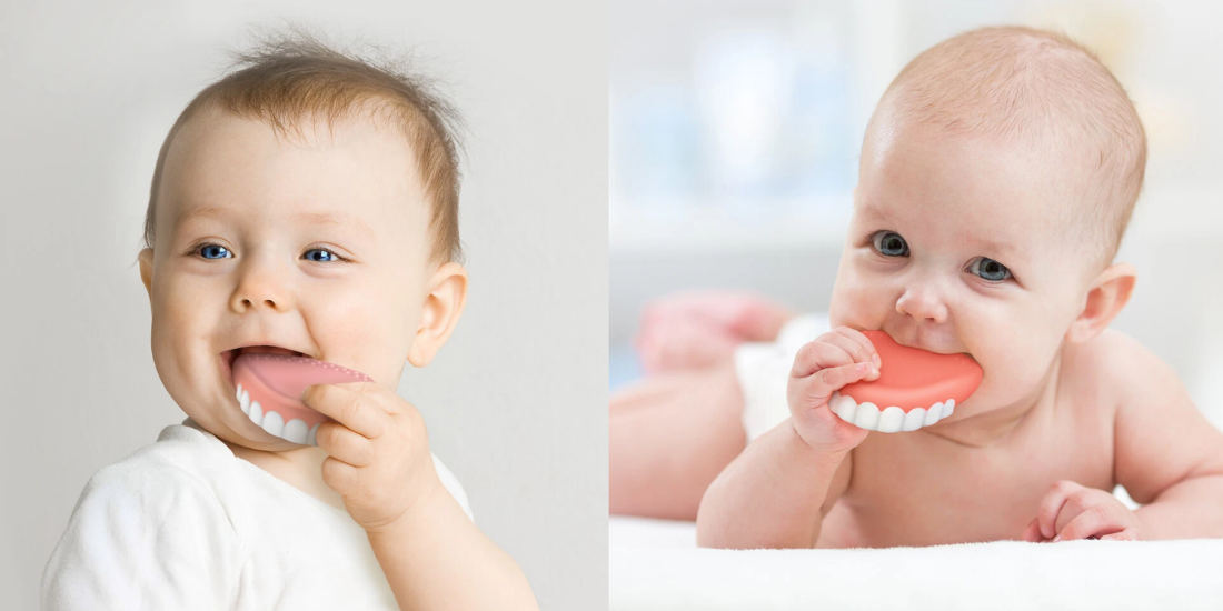 A Baby Teething Ring That Looks Like They’re Taking Out Their Dentures