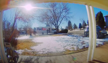 Doorbell Cam Captures FedEx Truck Being Stolen While Driver Delivers Package