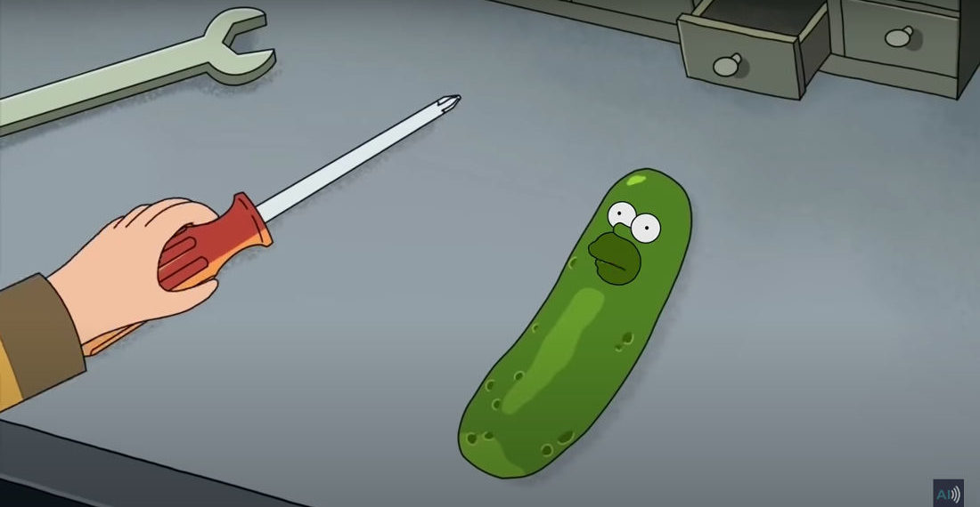 AI Replaces Rick’s Voice With Homer Simpson’s For Pickle Rick Scene