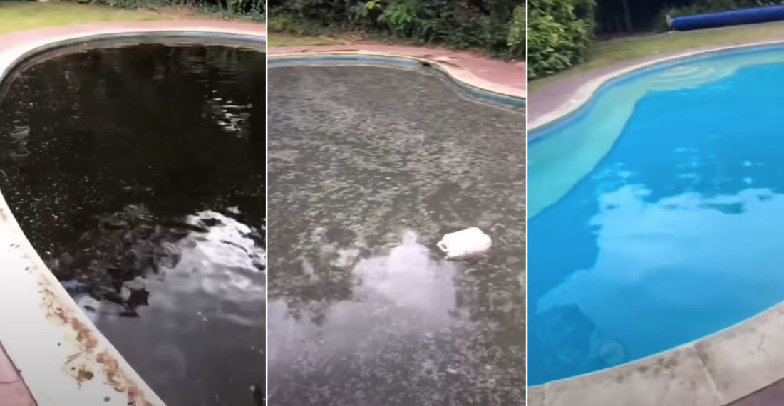 A Satisfying Compilation Of Disgusting Swimming Pools Being Cleaned