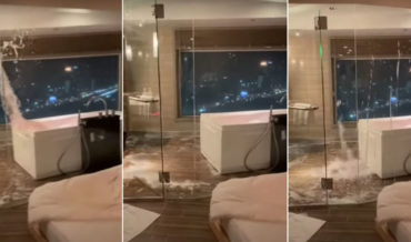 Holy Smokes: Water Splashing Out Of Highrise Bathtub During Earthquake