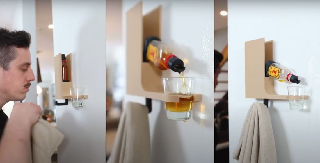 Happy Hour: A Coat Hook That Pours A Shot When You Get Home