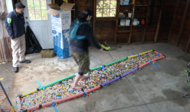 2.415 Miles: Guy Sets Record For Longest Distance Walked Barefoot On LEGO Bricks