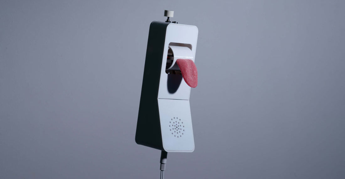 A Phone With A Tongue That Licks Your Face Instead Of Producing Sound