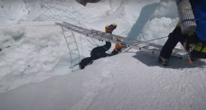 Yikes: Sherpas Rescue Everest Climber Dangling Above Crevasse