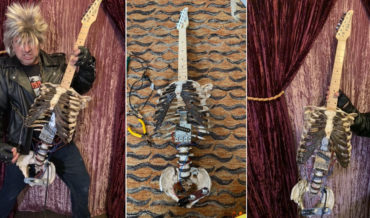 Shredding For Eternity: Man Turns Uncle’s Skeleton Into Electric Guitar