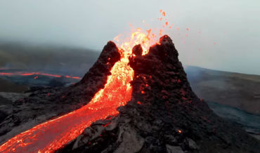 Up Close And Personal Drone Flights Over Active Volcano