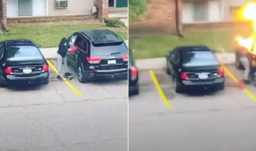 Goodbye Eyebrows: Woman Gets Face Full Of Explosion While Setting Car On Fire