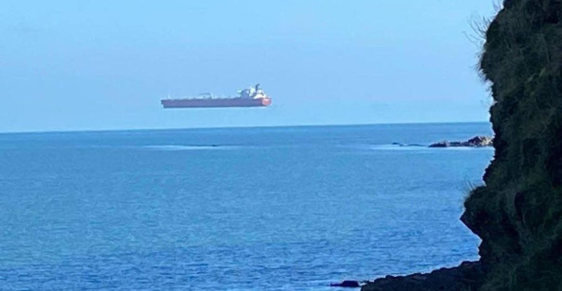 Man Captures Photo Of Rare Hovering Ship Illusion