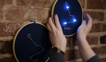 Clever: Light-Up Zodiac Constellation Embroidery With Integrated LEDs