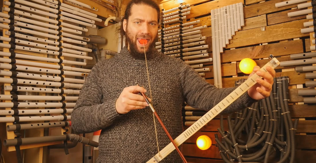 Man Constructs One-String ‘Mouth Violin’