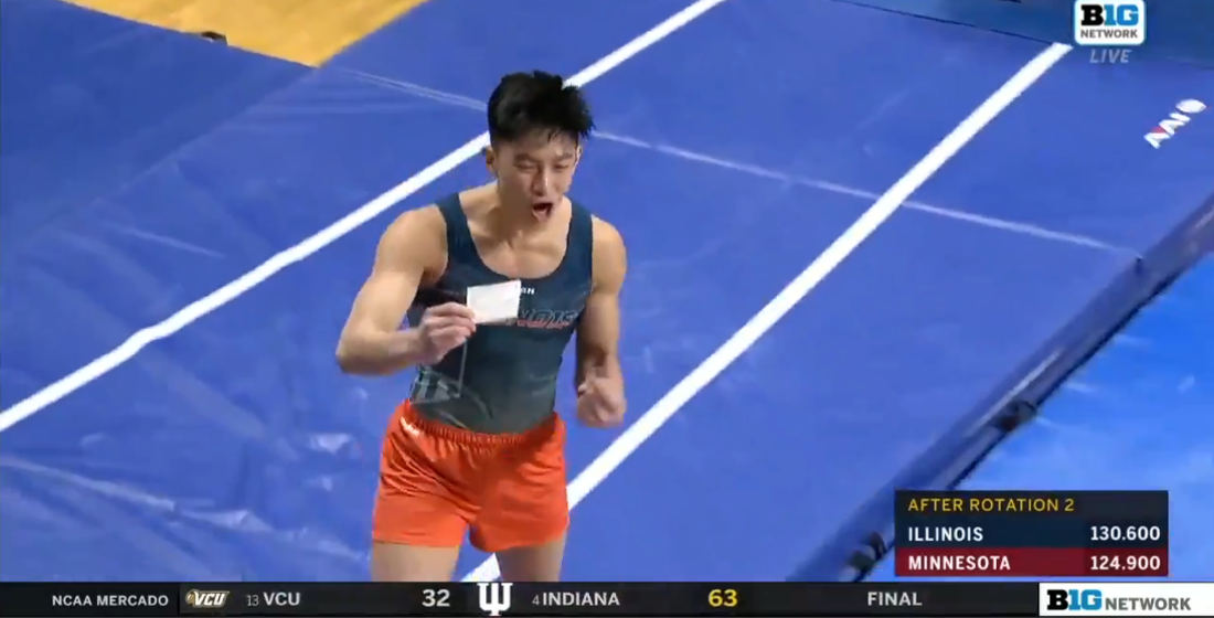 Gymnast Nails Vault Landing, Celebrates By Whipping Out Vaccination Card
