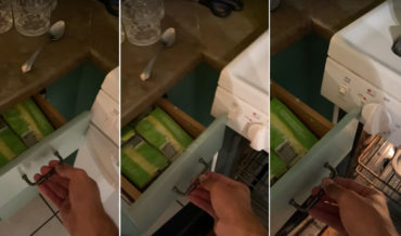 Kitchen Drawer Requires Analog 3-Factor Authentication To Open