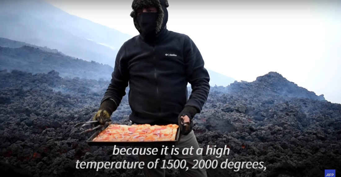 Man Bakes Pizzas On Lava Flowing From Guatemalan Volcano