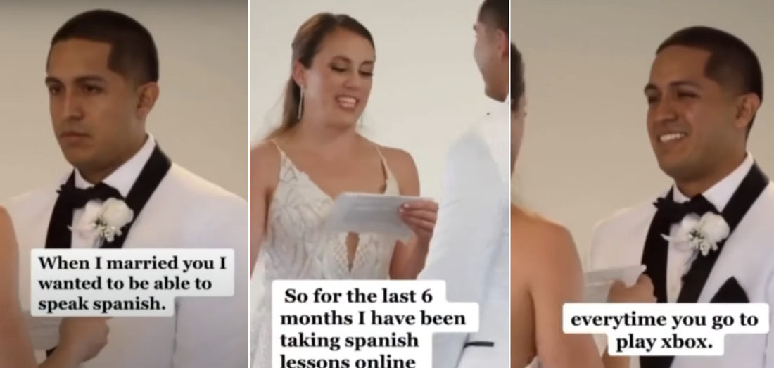 Bride Secretly Learns Spanish To Address Husband And Guests At Wedding